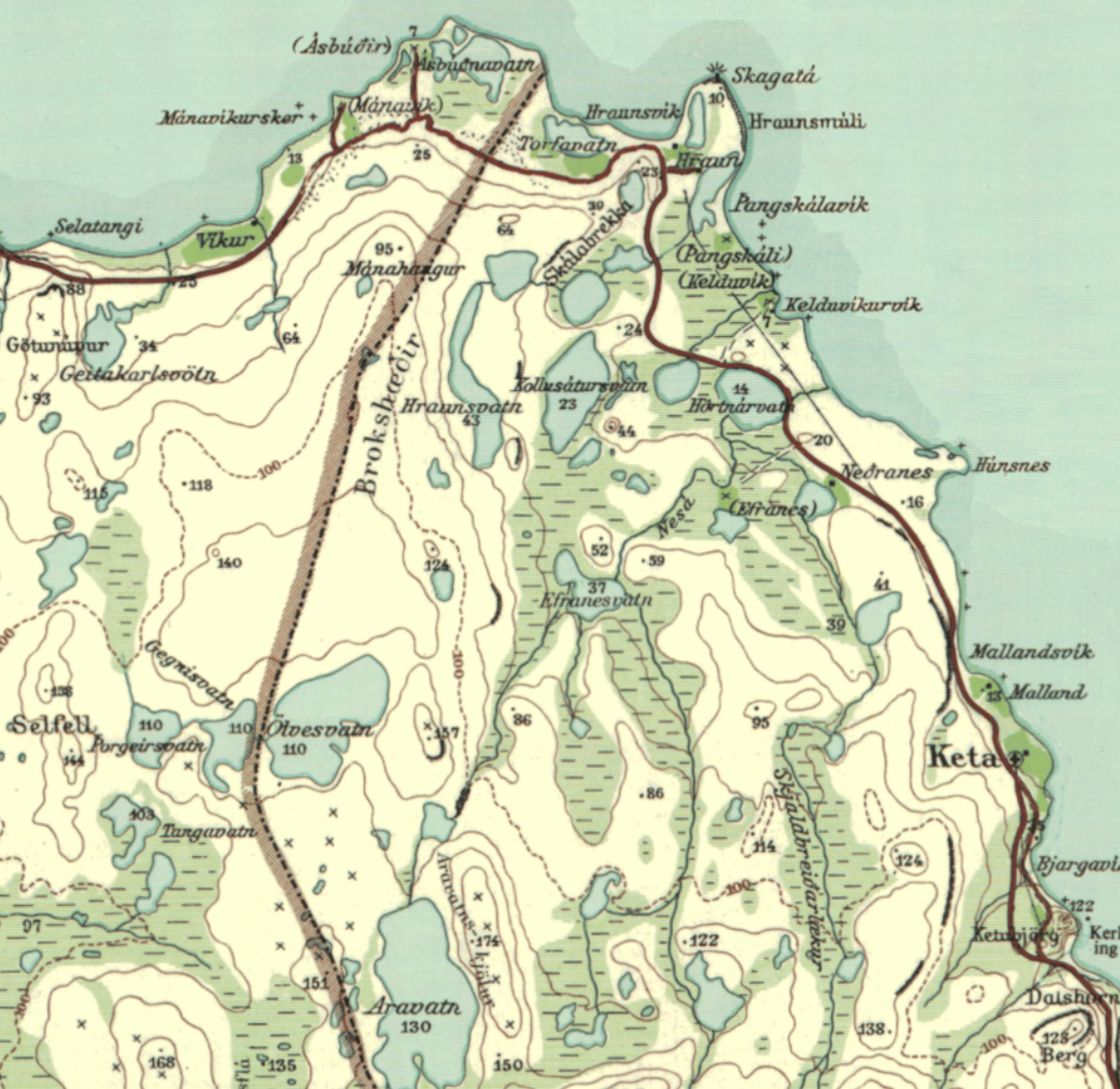 Kort af veiðisvæðinu